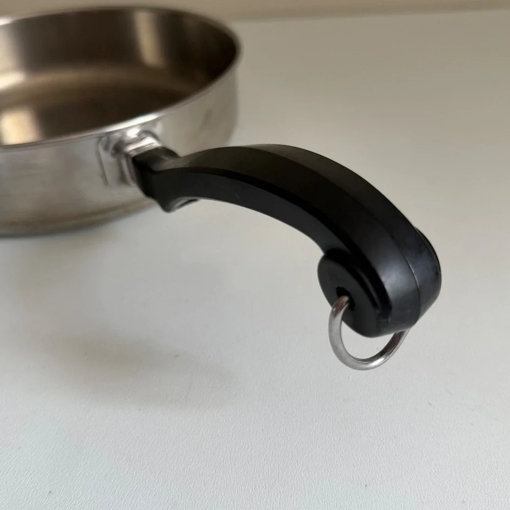Vintage Farberware Covered Skillet Sauce Pan Aluminum Clad Stainless Steel USA